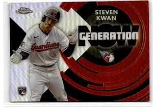2022 Topps Chrome Update Steven Kwan RC #GNC-7 Generation Now Chrome Guardians - Picture 1 of 2