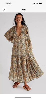 Maxi Vestido Floral Free People Feeling Groovy XL Foto 1 de 4