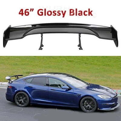 For Tesla Model X Y 3 S Glossy 46" GT-Style Rear Trunk Spoiler Lip Racing Wing Foto 1 de 4