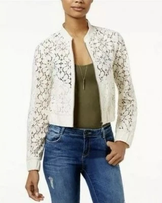 American Rag Cream Ivory Lace Blazer Sz S Coquette Boho Chic Bohemian Feminine - Image 1 of 4