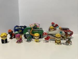 Paw Patrol Figure Vechicle Lot 15 Figures & 5 Vehicles - Picture 1 of 8