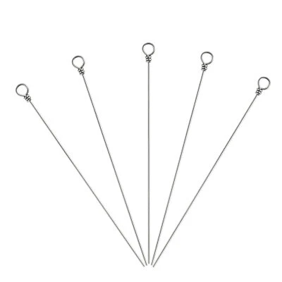 Dr.Fish Lot 30 Fishing Spinner Shaft Looped Wire Stainless Steel Bass Trout - Image 1 of 4