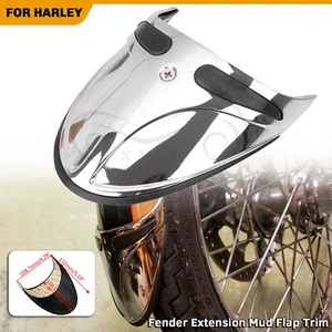 Chrome Front Fender Extension Mud Flap Trim For Harley Dyna FXD FXDB Softail - Bild 1 von 10