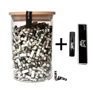 500x KAILAR Cellulose Size 5,9mm Aktivkohlefilter Glas + 5x PAPER Sets & Clipper - Bild 1 von 5