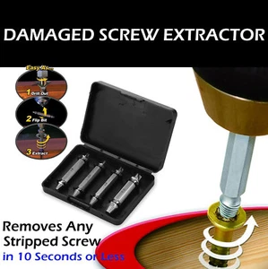 Damaged Screw Remover Extractor Easily Remove Stripped Damaged Screws Set of 4 - Picture 1 of 11