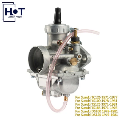 Carburetor Carb For Suzuki 100 125 TS100 TS125 TS185 TC125 DS100 DS125 1971-1981 - Image 1 of 4