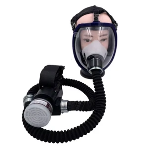 Electric Constant Air Flow Supplied Fed Full/Half Face Gas Mask Breathing System - Picture 1 of 12