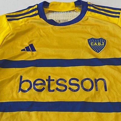 Adidas 23/24 Authentic #6 Boca Juniors Away Yellow Jersey Kit Men's S - Image 1 of 4