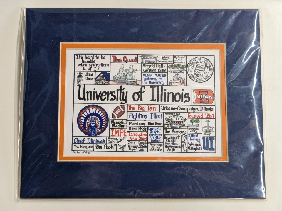 University of Illinois Griggles & Grins Art Print - Image 1 of 1