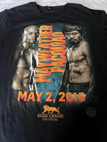 Mayweather Pacquiao Las Vegas Boxing Match May 2, 2015 T Shirt Size XL fight MGM Cover