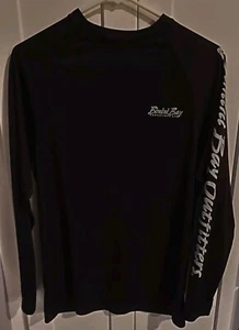 Bimini Bay Outfitters Unisex/Men's Hook'M Graphic Long Sleeve Shirt, Black Small - Picture 1 of 7