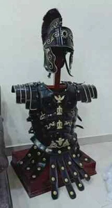 New Medieval Roman Centurion Armor Helmet With Armor Muscle Jacket Black Costume - Picture 1 of 13