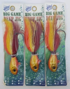 (LOT OF 3) WAHOO 3OZ BIG GAME DEEP JIGS (WAH-SWBGJ36-A-6) - Picture 1 of 1