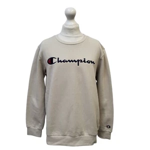 Champion Sports Beige Sweatshirt Crew Neck Boys Size Large DD696 - Picture 1 of 4