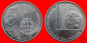 manueduc   5  EUROS  PORTUGAL 2003  PRIMER  SELLO PORTUGUÉS  PLATA Nuevo - Picture 1 of 1