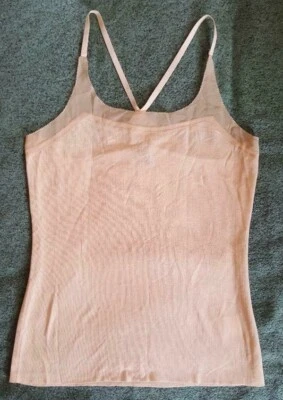 Nueva camiseta sin mangas EDUN algodón nude melocotón corredor espalda talla S/P Foto 1 de 4