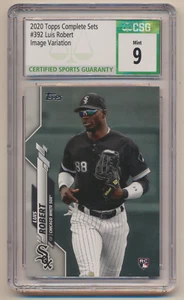 Topps #392 2020 Luis Robert RC Rookie variación de imagen CSG 9 - Imagen 1 de 2