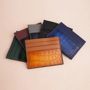 Alligator Leather Card Holder - Patina Finish - Picture 1 of 31