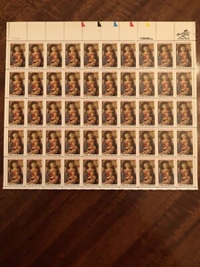 SHEET OF 50 MNH #2107 MADONNA & CHILD FRA FILIPPO LIPPI .20 CENT POSTAGE STAMPS - Picture 1 of 3