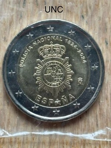 2 Euro Gedenkmünze Spanien 🇪🇸 2024 Nationalpolizei UNC - Bild 1 von 4