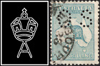 1913 Australia 1/- Aqua 1st Watermark Kangaroo Stamp Small OS Good To Fine Used