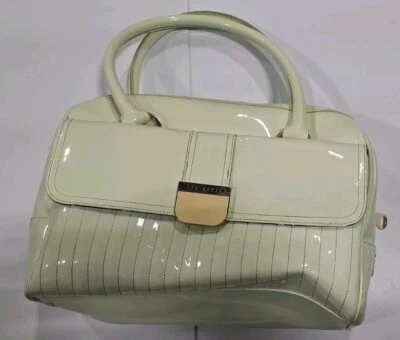 Ted Baker Mint Green Handbag With Black French Bulldog Lining. - Image 1 of 4