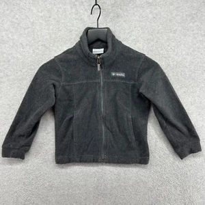 Columbia Jacket Kids Size XXS 4/5 Gray Long Sleeve Full Zip Fleece Benton Spring - Picture 1 of 10