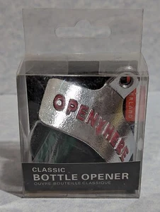 NEW Kikkerland Classic Bottle Opener - Wall Mounted Type Style - Open Here Metal - Picture 1 of 2