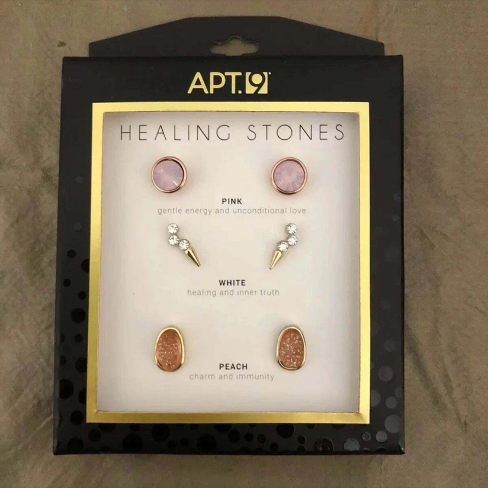 Apt 9 piedras curativas pendientes trío Foto 1 de 1