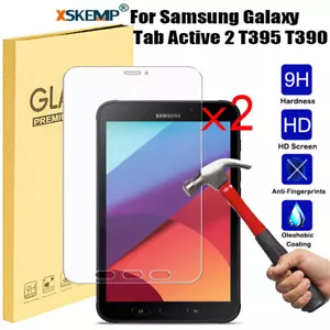 2Pcs For Samsung Galaxy Tab Active 2 T395 Tempered Glass Screen Protector Cover - Picture 1 of 13