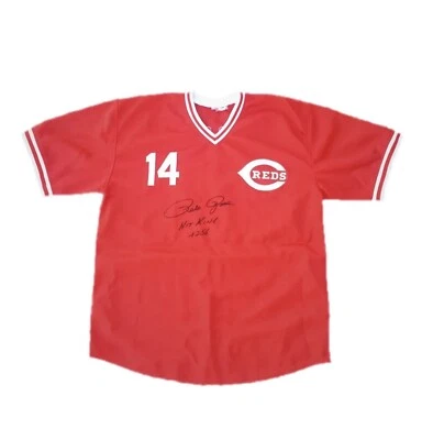 Pete Rose Signed Cincinatti Reds (Hit King 4256) Jersey PSA/DNA - Image 1 of 4
