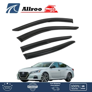 Black Window Visor Sun Rain Deflector Guard Suit For 2019-2023 Nissan Altima NEW - Picture 1 of 14