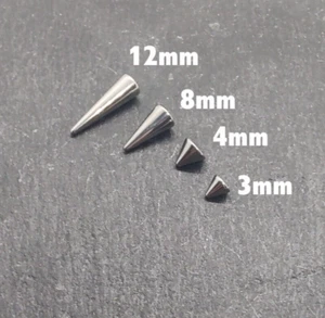 40 piece mixed set piercing spikes, Replacement spikes, 14g barbell spikes - Picture 1 of 2