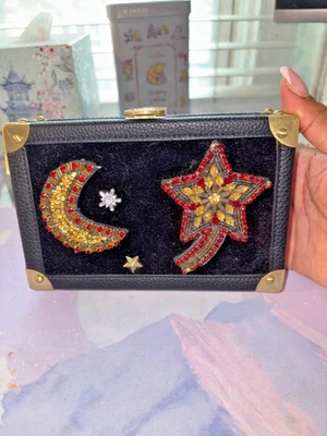 Bolso sin asas Sam Edelman Celestial Moon & Star negro nuevo sin etiquetas Foto 1 de 4