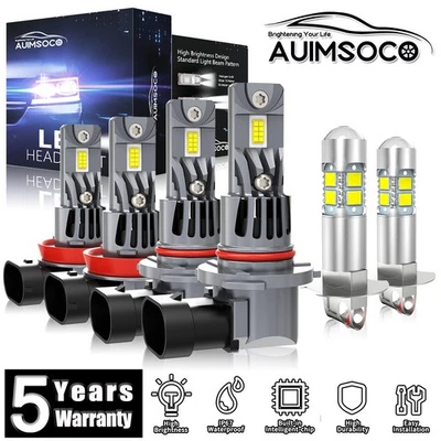 Для Cadillac STS 2006-2009 V седан 4 двери 6 x светодиодные лампы противотуманные фары дальнего/дальнего света - Изображение 1 из 4