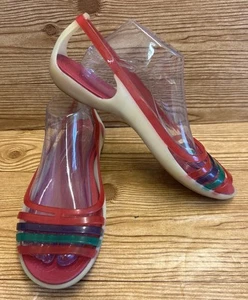 Crocs Isabella Huarache Sandal Rainbow Jelly Rubber Comfort Beach Women’s 11 - Picture 1 of 8