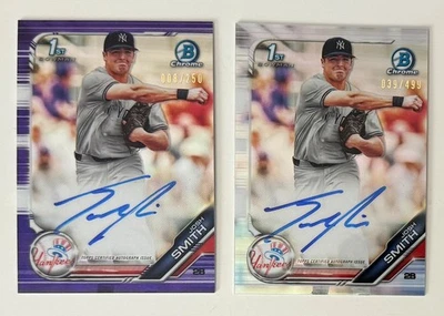 2019 Bowman Draft 2x JOSH SMITH purple refractor /250 & refractor auto /499 1st - Image 1 of 2