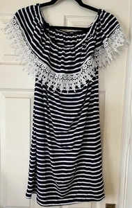 Ladies Striped Beach Holiday Mini Dress Size XXL UK 18 - Picture 1 of 4