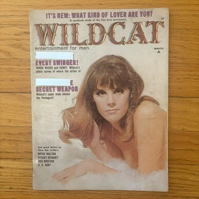 Wildcat Magazine March 1967 Pinup Vintage 1960s RARE - Image 1 of 3