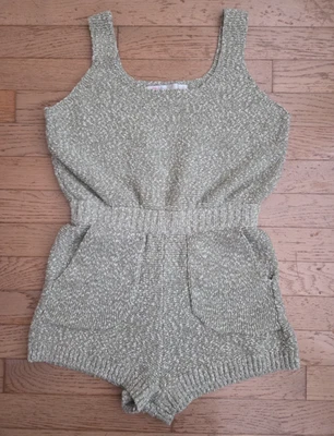 Mameluco Free People Beach Declan bolsillos sin mangas pequeño verde jaspeado Foto 1 de 4