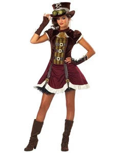 Steampunk Western 19. Victorian Gothic Science Fiction Tween Mädchen Kostüm - Bild 1 von 1