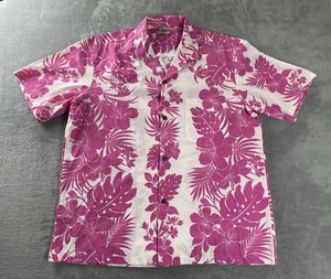 Camisa Hawaiana Royal Creations Para Hombre XL Rosa Floral Tropical Aloha Vacaciones Playa - Imagen 1 de 10