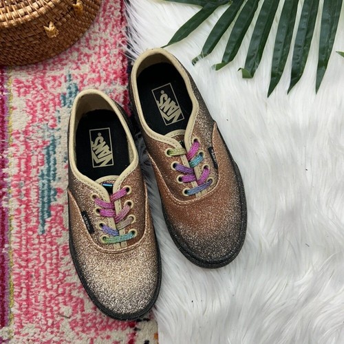 Sneakers basse Vans oro nero colorato scintillante glitter ragazza 1 5