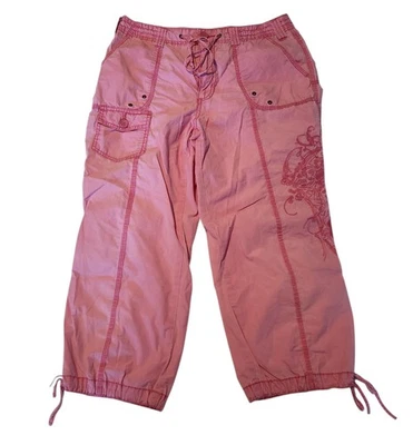 Carribean Joe Capri Pants Lightweight Beach Casual Festival Pink Womens 10  - Image 1 of 4