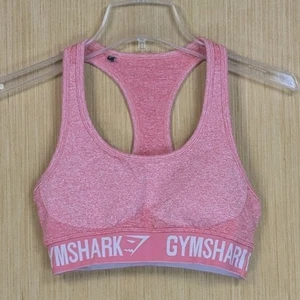 Gymshark Pink Seamless Racerback Sport BH Logo Activewear Workout Damen XS? - Bild 1 von 5