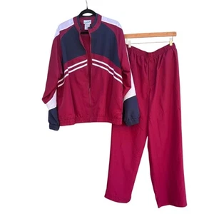 Vintage Irvine Park Red and Navy Tracksuit, unisex size large - Picture 1 of 6
