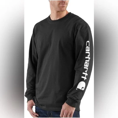 CARHARTT LOOSE FIT HEAVYWEIGHT LONG-SLEEVE LOGO SLEEVE GRAPHIC T-SHIRT - Image 1 of 4