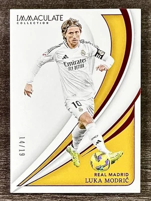 2024-25 Panini Immaculate Luka Modric Real Madrid Croatia AC Milan Ruby 14/19 - Image 1 of 2