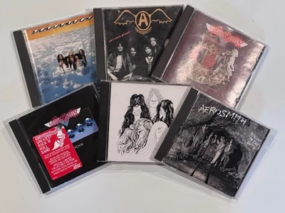 AEROSMITH 6 CD Lot Remaster- Toys Rocks Wings Self Title Ruts Draw the Line Foto 1 de 3