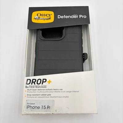 Funda OtterBox Defender Pro Series para iPhone 15 Pro Negra Protección Resistente Nueva Foto 1 de 4